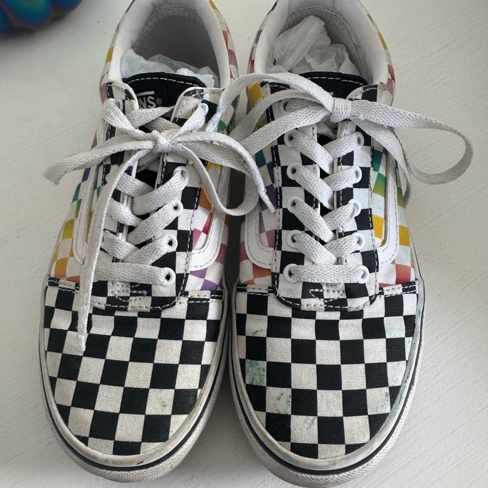 Vans Kids Colorful Checkered Sneakers